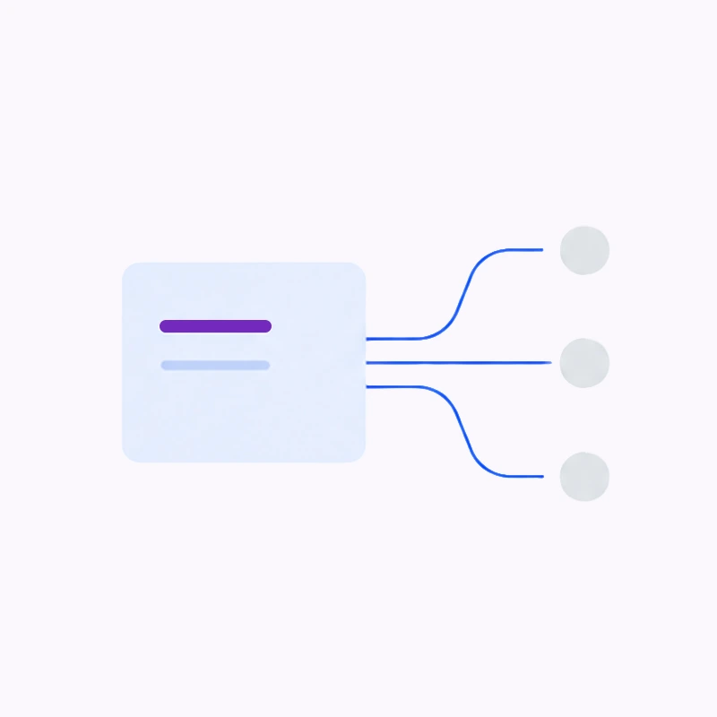 Illustration of one outbound message reaching multiple contacts at once